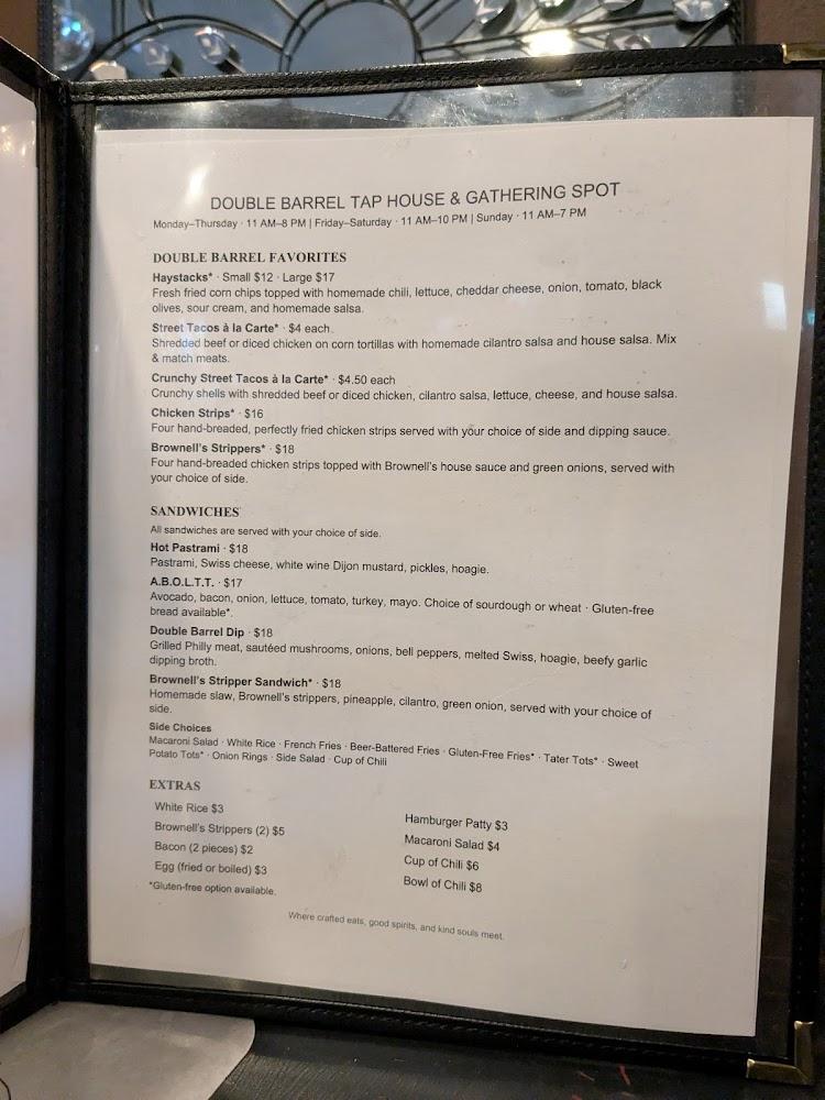 Double Barrel Craft Kitchen and Taphouse Menu image 4